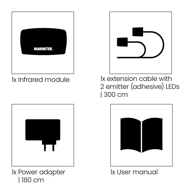 IR-laiend Marmitek Invisible Control 2 (mudel 25008171) — kuni 250 m ulatus