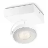 Pealispinnale paigaldatav LED-prožektor Signify Philips Dimmable Clockwork 6,5 W, 500 lm, 2700 K, IP20, valge