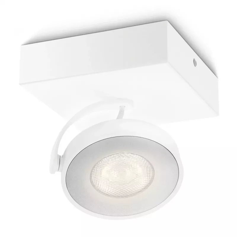 Pealispinnale paigaldatav LED-prožektor Signify Philips Dimmable Clockwork 6,5 W, 500 lm, 2700 K, IP20, valge