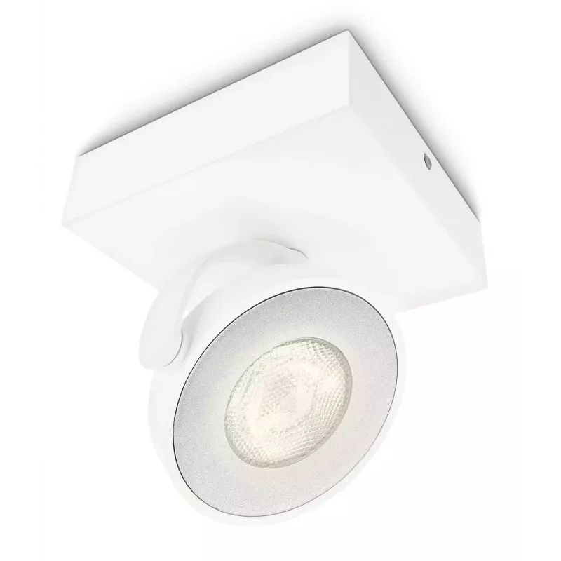 Pealispinnale paigaldatav LED-prožektor Signify Philips Dimmable Clockwork 6,5 W, 500 lm, 2700 K, IP20, valge