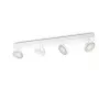Philips WarmGlow LED Clockwork lae-/seinavalgusti 4x LED, 18W kokku, 2700K, 2000 lm, hämardatav, IP20, valge
