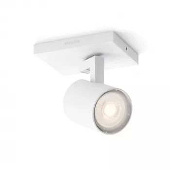 Pindpaigaldatav valgusti Signify Philips myLiving 5309031P0, GU10 LED 3,5 W, 2700 K, 255 lm, valge, hämardatav