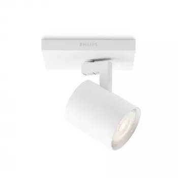 Pindpaigaldatav valgusti Signify Philips myLiving 5309031P0, GU10 LED 3,5 W, 2700 K, 255 lm, valge, hämardatav