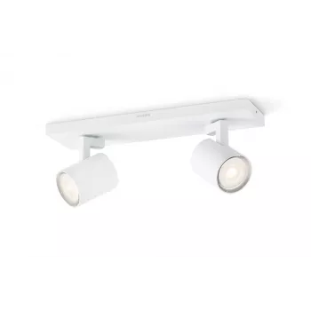 Pinnale paigaldatav valgusti Philips myLiving 5309231P0, GU10 LED 7 W, 2700K, 255 lm, 2-pirniline, hämardatav, valge