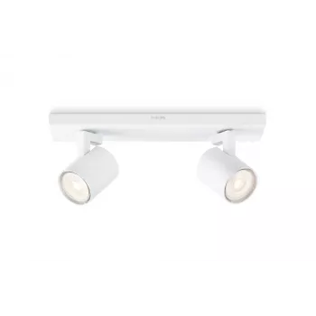 Pinnale paigaldatav valgusti Philips myLiving 5309231P0, GU10 LED 7 W, 2700K, 255 lm, 2-pirniline, hämardatav, valge