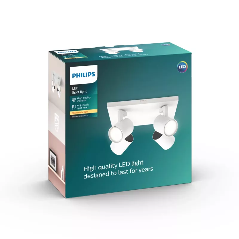 Philips myLiving 5309431P0 pinnale kinnitatav valgustuskoht GU10 LED 14 W F
