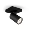 Philips myLiving Kosipo lae-/seinalambi prožektor, Pindpaigaldusvalgusti, GU10, 1 tk, LED, 220-240 V, Must