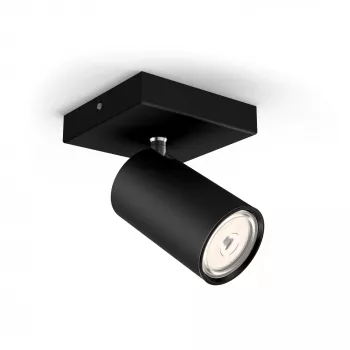 Philips myLiving Kosipo lae-/seinalambi prožektor, Pindpaigaldusvalgusti, GU10, 1 tk, LED, 220-240 V, Must