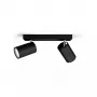 Lae-/seina prožektor Signify Philips myLiving Kosipo 2x GU10 LED 220-240V IP20 must