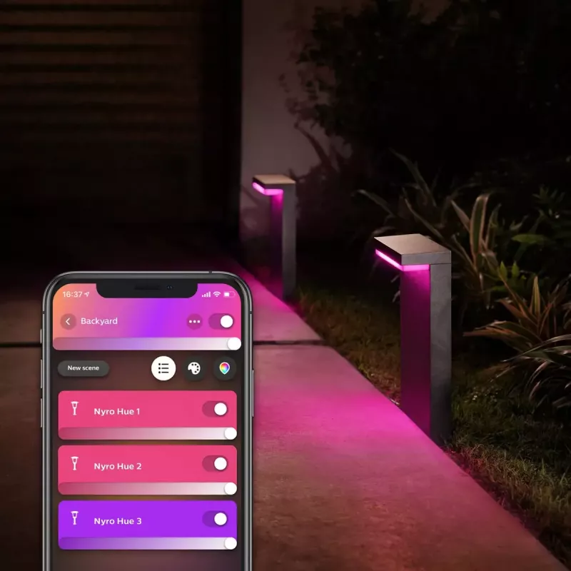 Philips Hue Valge and colour ambience Nyro Outdoor pedestal (Valge ja värvilise valgusega õuepost)