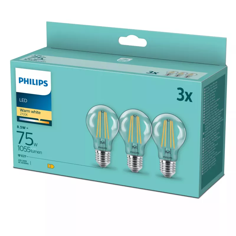 Philips 8718699696955 LED-pirn Soe valge 2700 K 8,5 W E27 E