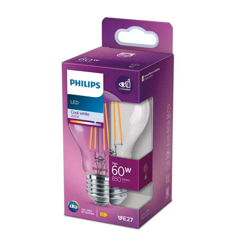 Philips LED-pirn Neutraalne valge 4000 K 7 W E27 E