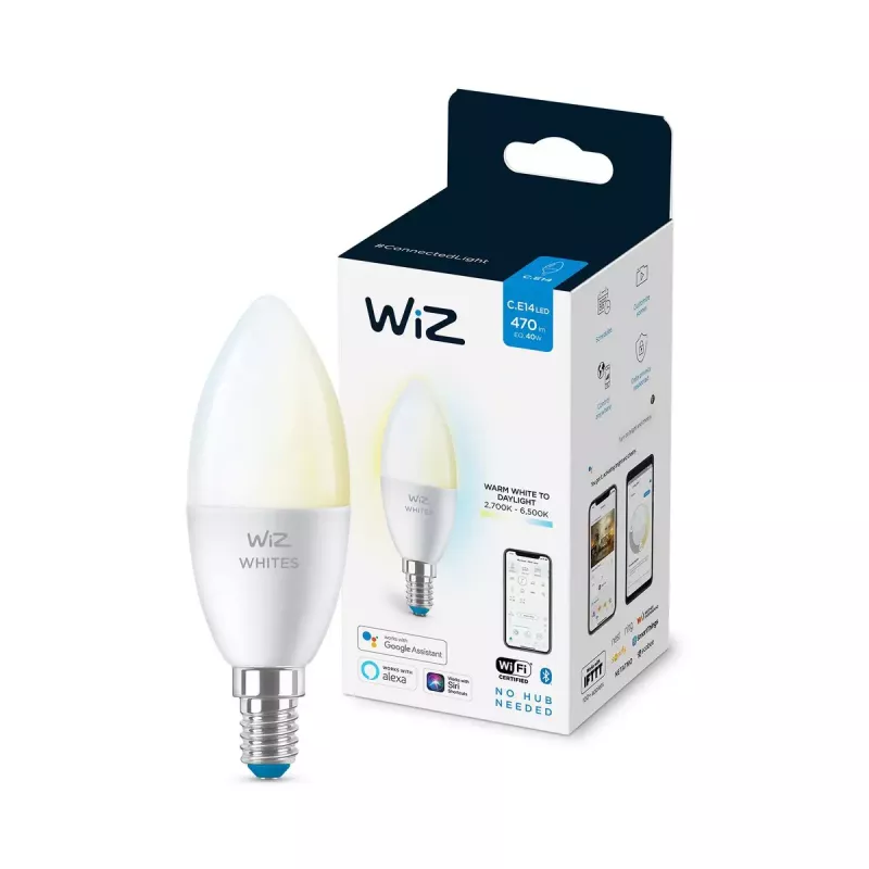 Nutipirn WiZ Candle 40 W C37 E14 Wi-Fi Valge