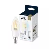 Nutipirn WiZ Filament Candle clear 4,9 W C35 E14 Wi‑Fi valge