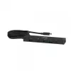 CLUB3D 7-1 USB-C–HDMI-jaotur — juhtmega, Gigabit Ethernet, must, 136×34×94,5 mm