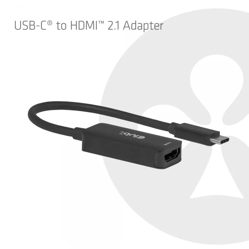 USB-C HDMI 2.1 adapter Club 3D CAC-2505 — 8K@60Hz, USB USB-C HDMI + USB, 0,12 m
