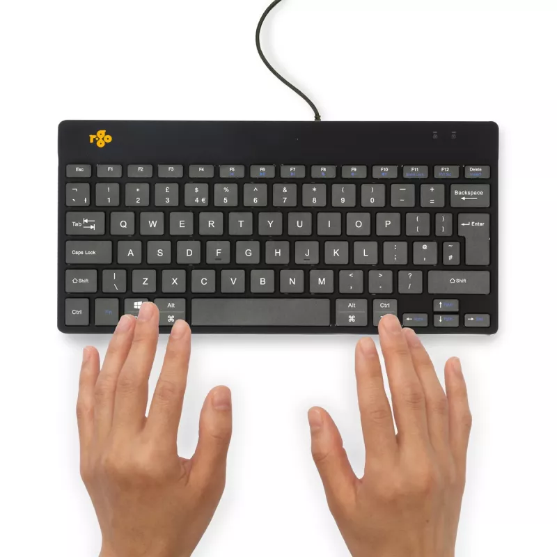 R-Go Tools Ergonoomiline klaviatuur R-Go Compact Break, kompaktne klaviatuur pausitarkvaraga, QWERTY (UK), juhtmega, must