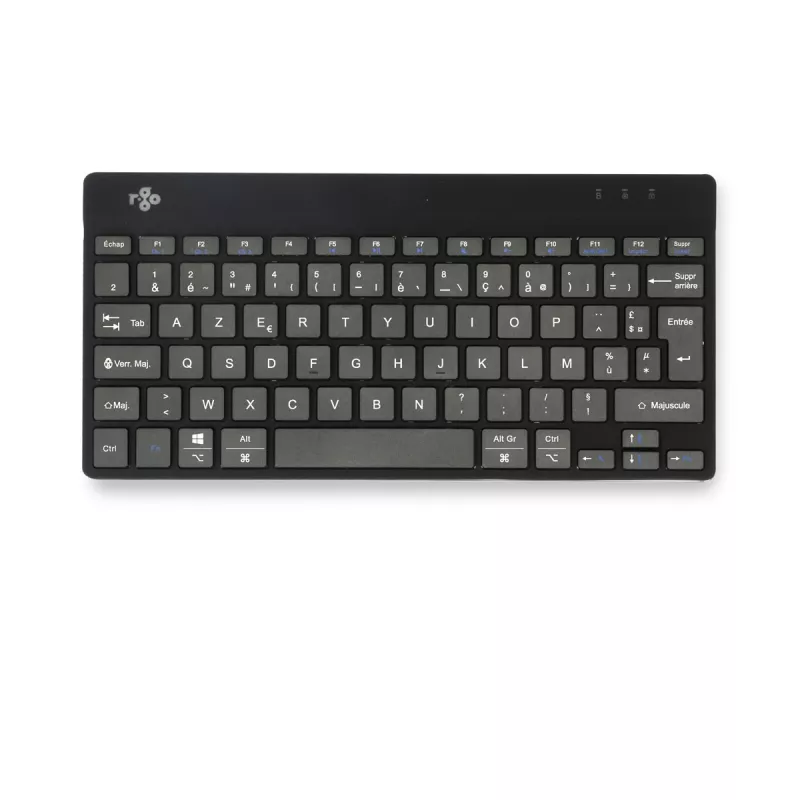 R-Go Tools Ergonoomiline klaviatuur R-Go Compact Break, kompaktne klaviatuur pausitarkvaraga, AZERTY (FR), Bluetooth, must
