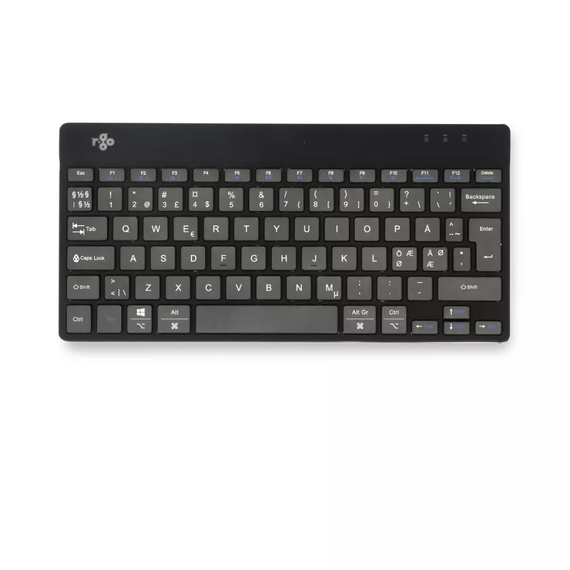 R-Go Tools Ergonoomiline klaviatuur R-Go Compact Break, kompaktne klaviatuur puhketarkvaraga, QWERTY (Põhjamaade), Bluetooth, must