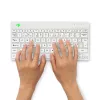 R-Go Tools Ergonoomiline klaviatuur R-Go Compact Break, kompaktne klaviatuur pausitarkvaraga, QWERTY (NORDIC), Bluetooth, valge