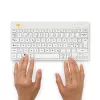 R-Go Tools Ergonoomiline klaviatuur R-Go Compact Break, kompaktne klaviatuur pausitarkvaraga, QWERTY (NORDIC), Bluetooth, valge