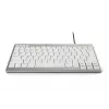 BakkerElkhuizen UltraBoard 950 BE Azerty, Mini, Juhtmega, USB, Käärikklahvlüliti, AZERTY, Helehall, Valge