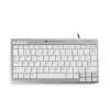 BakkerElkhuizen UltraBoard 950 BE Azerty, Mini, Juhtmega, USB, Käärikklahvlüliti, AZERTY, Helehall, Valge