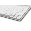 BakkerElkhuizen UltraBoard 950 BE Azerty, Mini, Juhtmega, USB, Käärikklahvlüliti, AZERTY, Helehall, Valge
