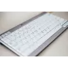 BakkerElkhuizen UltraBoard 950 BE Azerty, Mini, Juhtmega, USB, Käärikklahvlüliti, AZERTY, Helehall, Valge