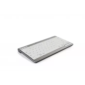 BakkerElkhuizen UltraBoard 950 Wireless US Qwerty, Mini, juhtmevaba, Bluetooth, käärikmehhanismiga klahvilüliti, QWERTY, helehall, valge