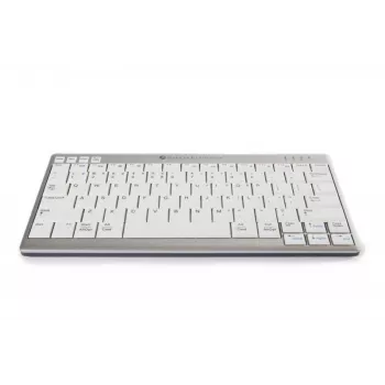 BakkerElkhuizen UltraBoard 950 Wireless US Qwerty, Mini, juhtmevaba, Bluetooth, käärikmehhanismiga klahvilüliti, QWERTY, helehall, valge
