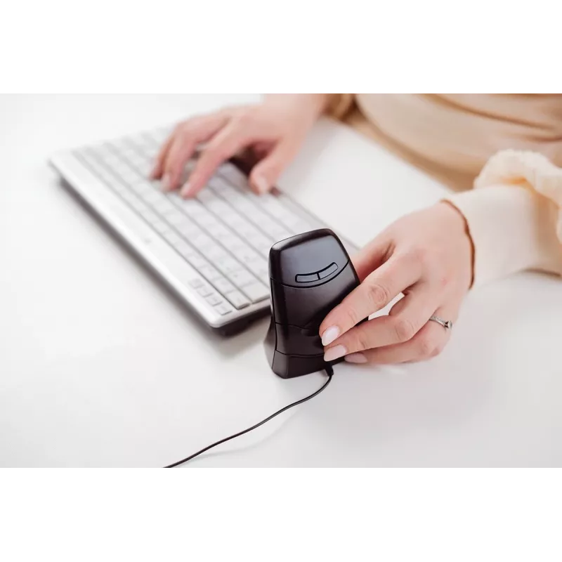 BakkerElkhuizen DXT 3 hiir, mõlemakäeline, optiline, USB USB-C, 2400 DPI, must