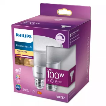 Philips Reflector 100W PAR38 E27, 13 W, 100 W, E27, 1000 lm, 25000 h, Soe valge