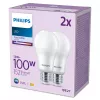 Philips Bulb 100W A67 E27 x2, 13 W, 100 W, E27, 1521 lm, 15000 h, Cool Valge