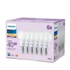 Philips Küünlakujuline 40 W P45 E14 x6, 4,9 W, 40 W, E14, 470 lm, 15000 h, Soe valge