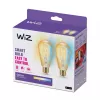 WiZ hõõgniidiga pirn Merevaigukollane 50 W ST64 E27 x2, nutipirn, Wi-Fi/Bluetooth, Kuldne, Wi-Fi 4 (802.11n), 802.11b, 802.11g, LED, E27