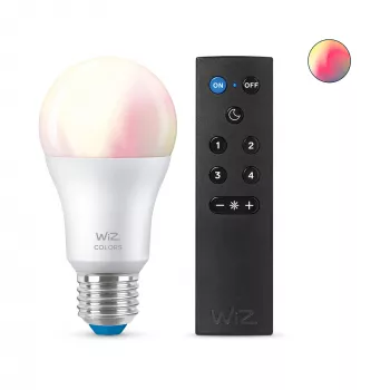 WiZ Bulb 8W (Eq.60W) A60 E27 x1 + Pult, Nutipirn, Wi-Fi/Bluetooth, Valge, Wi-Fi 4 (802.11n), 802.11b, 802.11g, LED, E27