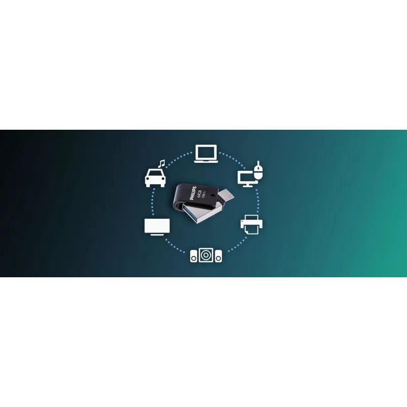 Philips FM64DC152B/00 USB-mälupulk 64 GB USB USB-C 3.2 Gen 1 (3.1 Gen 1) Must