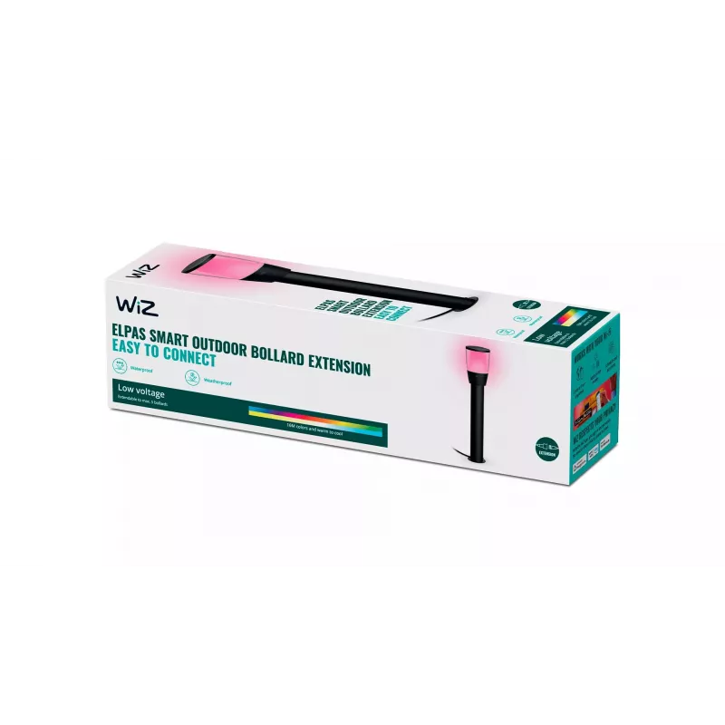 Nutikas pollaripikendus Signify WiZ — LED-pedestaal-/postivalgusti, 12 V, 108,5×108,5×518 mm, must
