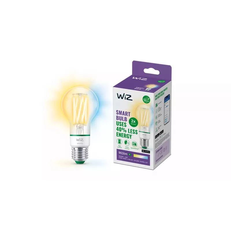 WiZ Filament clear 60 W A60 E27 903 lm energiaklass A