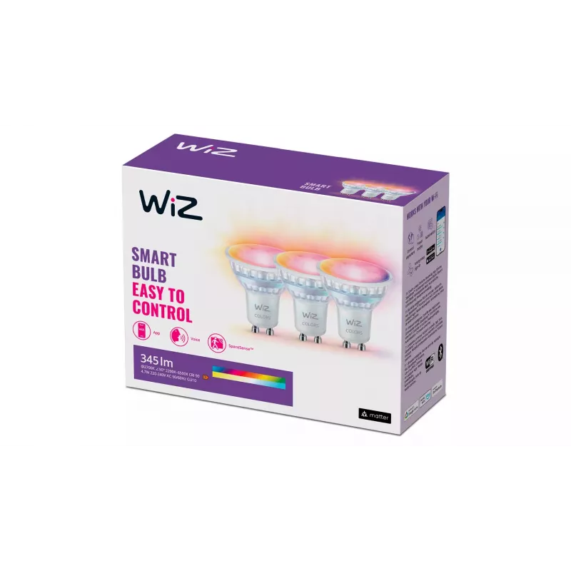 Nutipirn WiZ Spot 50 W PAR16 GU10 valge 3 tk