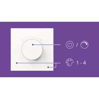 WiZ Smart Dial Switch Philips juhtmevaba Wi-Fi valge aku 5 V
