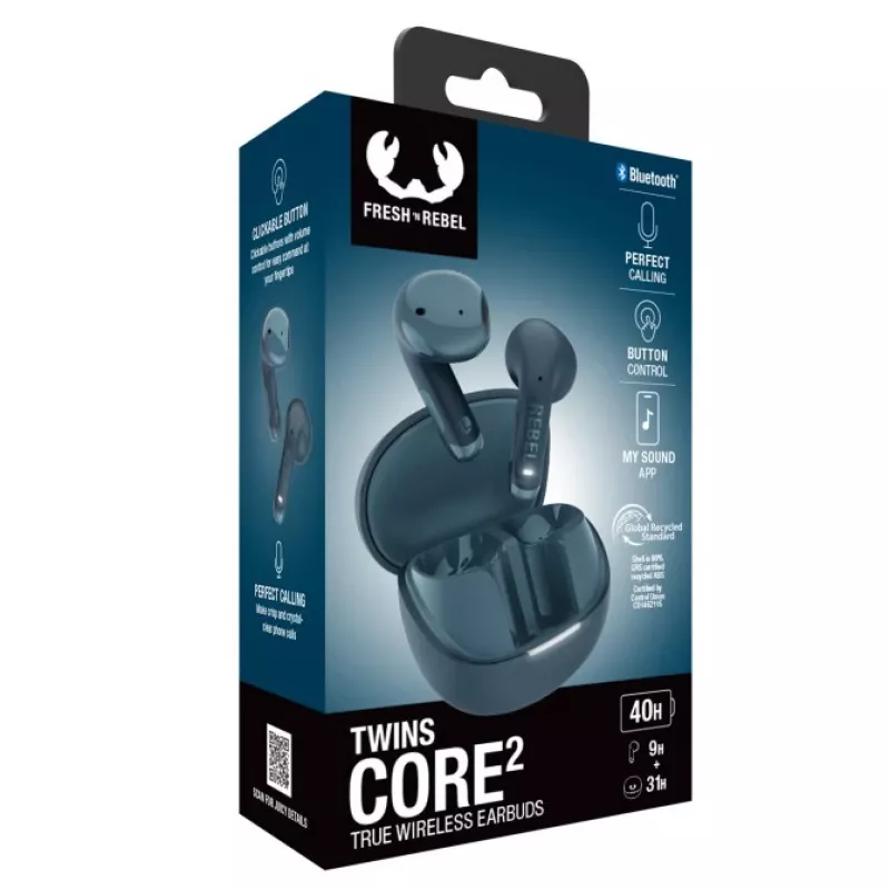 Hama Twins Core 2 kõrvaklapid True Wireless Stereo (TWS) kõrvasisesed Kõned/Muusika USB USB-C Bluetooth sinine