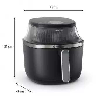 Philips 3000 seeria NA331/00 kuumõhufritüür, 6,2 L, eraldiseisev, 1700 W, must/hõbedane