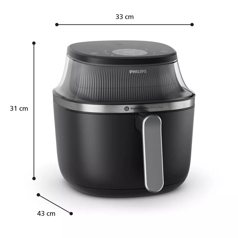 Philips 3000 seeria NA331/00 kuumõhufritüür, 6,2 L, eraldiseisev, 1700 W, must/hõbedane