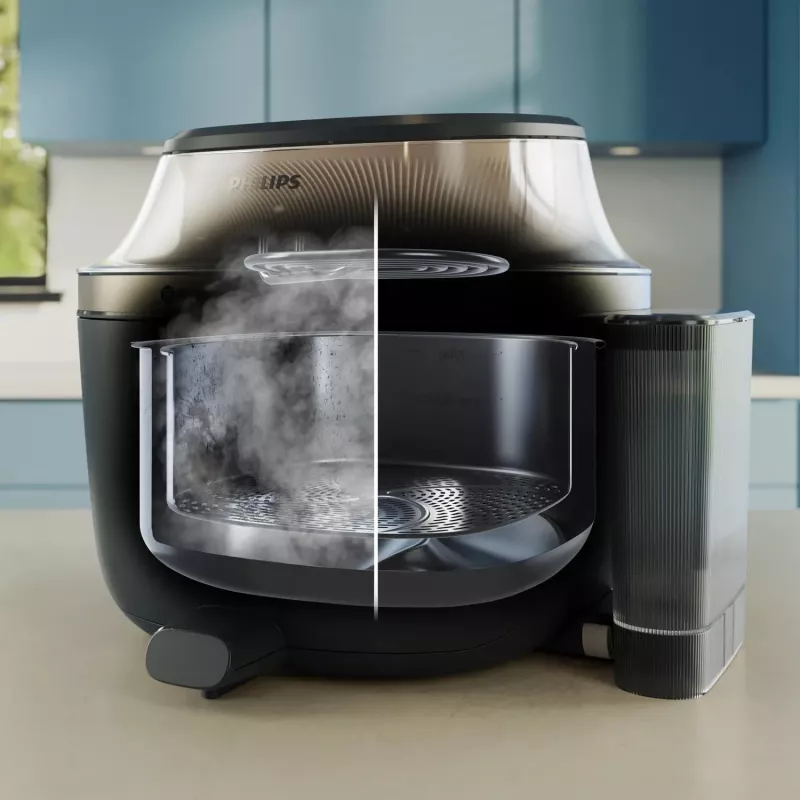 Philips 5000 seeria NA547/07 fritüür Üksik 7,2 L Eraldiseisev 2000 W Kuumaõhufritüür Must, Kuldne