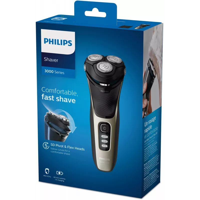 Philips SHAVER Series 3000 S3230/52 märg või kuiv elektriline pardel, Series 3000