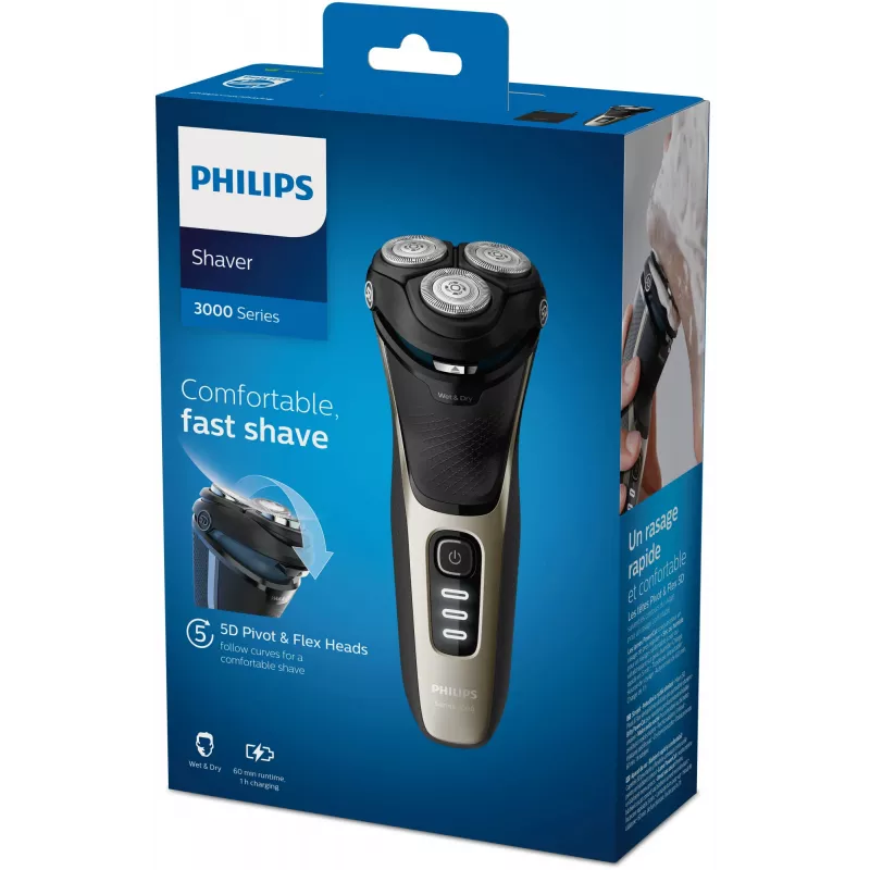 Philips SHAVER Series 3000 S3230/52 märg või kuiv elektriline pardel, Series 3000