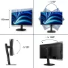 Monitor Philips 24B2U3601 23,8-tolline (60,5 cm) IPS Quad HD 2560x1440, USB 3.2 jaotur, USB-C, kõlarid, kõrguse reguleerimine, VESA, must