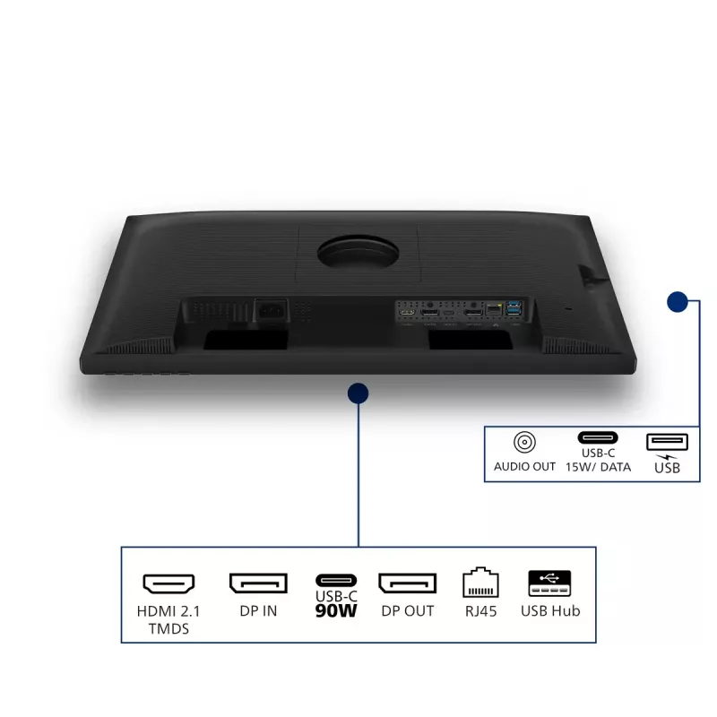 Monitor Philips 24B2U3601 23,8-tolline (60,5 cm) IPS Quad HD 2560x1440, USB 3.2 jaotur, USB-C, kõlarid, kõrguse reguleerimine, VESA, must